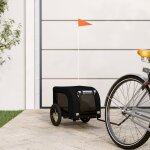 Vidaxl remorque de vlo pour animaux de compagnie noir