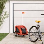 Vidaxl remorque de vlo pour animaux de compagnie orange