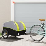 Vidaxl remorque de vlo noir et vert 45 kg fer
