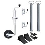 Vidaxl roue jockey 48 mm avec 2 tubes de support et 3 pinces divisées Vidaxl roue jockey 48 mm avec 2 tubes de support et 3 pinces divisées