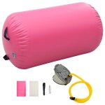 Vidaxl rouleau gonflable de gymnastique avec pompe 100x60 cm pvc rose