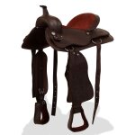 Vidaxl selle, bridon et col de poitrine cuir vri1560 16 po marron