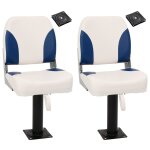 Vidaxl si�ges de bateau lot de 2 avec pi�destal pivotant a 360