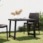 Vidaxl table de camping anthracite 79x56x64 cm pp aspect de bois