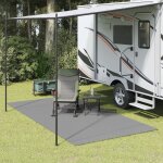 Vidaxl tapis de sol de camping anthracite 4x2 m