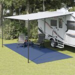 Vidaxl tapis de sol de camping bleu 5, 5x2, 5 m