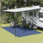 Vidaxl tapis de sol de camping bleu 5x3 m