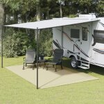 Vidaxl tapis de sol de camping cr�me 5x3 m