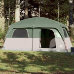 Vidaxl tente de cabine familiale 8 personnes vert impermable