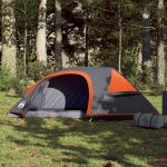 Vidaxl tente de camping a dôme 1 personne gris et orange imperméable Vidaxl tente de camping a dôme 1 personne gris et orange imperméable