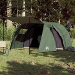 Vidaxl tente de camping tunnel 4 personnes vert imperm�able