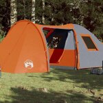 Vidaxl tente familiale a d�me 6 personnes gris et orange imperm�able
