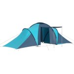 Vidaxl tente de camping 6 personnes bleu et bleu clair