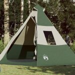 Vidaxl tente de camping tipi 7 personnes vert imperméable Vidaxl tente de camping tipi 7 personnes vert imperméable