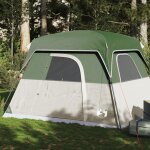 Vidaxl tente de camping de cabine 4 personnes vert imperm�able