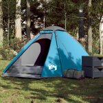 Vidaxl tente de camping a dme 4 personnes bleu impermable