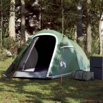 Vidaxl tente de camping tunnel 2 personnes vert impermable