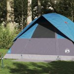 Vidaxl tente familiale a dme 6 personnes bleu impermable