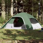 Vidaxl tente familiale a dme 6 personnes vert impermable