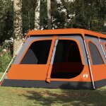 Vidaxl tente familiale dôme 8 personnes gris orange libération rapide Vidaxl tente familiale dôme 8 personnes gris orange libération rapide