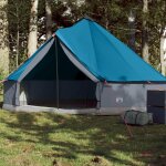 Vidaxl tente familiale tipi 6 personnes bleu imperm�able