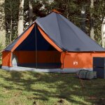 Vidaxl tente familiale tipi 6 personnes gris et orange imperméable Vidaxl tente familiale tipi 6 personnes gris et orange imperméable