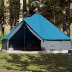 Vidaxl tente familiale tipi 8 personnes bleu imperm�able