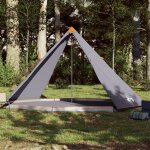 Vidaxl tente familiale tipi 8 personnes gris et orange imperméable Vidaxl tente familiale tipi 8 personnes gris et orange imperméable