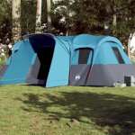 Vidaxl tente familiale tunnel 16 personnes bleu impermable
