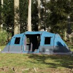 Vidaxl tente familiale tunnel 6 personnes bleu impermable