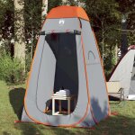 Vidaxl tente d'intimit� gris et orange escamotable imperm�able