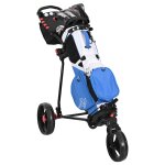 Vidaxl trolley de golf noir 110 x 60 x 132 cm fer