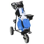 Vidaxl trolley de golf avec si�ge noir et blanc 100 x 60 x 130 cm fer