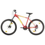 Vidaxl v�lo de montagne 21 vitesses roues de 27, 5 pouces 42 cm rouge