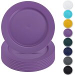 Violet assiettes en plastique de 8 pices 25cm, plates s, assiettes a salade, bols de ptes, vaisselle ...