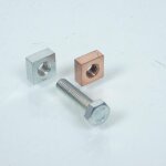 Vis de pot d'�chappement a double ecrou carr� m6 pour mobylette peugeot 50 103