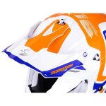 Visi�re casque de moto scorpion vx - 16 air peak ernee - pear white / orange / blue - tu