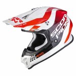 Visi�re casque de moto scorpion vx - 16 peak soul - blanc / rouge - tu