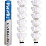 Volants de badminton, 12 paquets plume d'oie badminton volants , balles de badminton shuttlecock pour ...