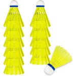 Volants de badminton, 12 pi�ces balles de badminton, balles de badminton en int�rieur et en ext�rieur, ...