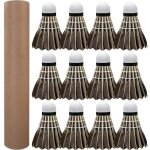 Volants de badminton professionnels en plumes d'oie noires, stables et durables, sports domestiques, ... Volants de badminton professionnels en plumes d'oie noires, stables et durables, sports domestiques, ...