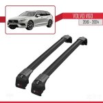 Compatible avec volvo v60 ii 2019 - 2026 ace - 2 barres de toit railing porte - bagages de voiture noir ...
