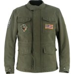 Von dutch x helstons warrior blouson textile de moto, vert, taille 3xl pour hommes