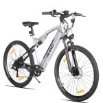 Vtt electrique 27, 5 pouces hiland spokane, double suspension, double freins a disque, 7 vitesses, cadre ...
