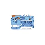 Wago - topjobs borne de pass�ge a levier 2 fils 2, 5mm bleu - 2102 - 5204