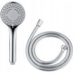 Wenko ensemble de douche basic douchette a main + flexible 150 cm inox pommeau 5 jets & buses anti - ...