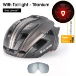 West biking - casque de vlo avec lunettes de feu arrire, casque de vlo vtt de route, lentille de pare ...