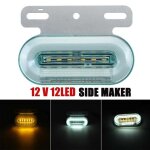 White 12v 12v / 24v 12 feux de position lat�raux led voiture lumi�res externes signal indicateur lampes ...