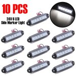 White feux ext�rieurs voiture led 24v 6 smd, 10 pi�ces, indicateur lat�ral, feu arri�re d'avertissement ...
