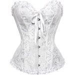 Women lace off shoulder corset bustier boned overbust bodyshaper lingerie top menstruelle maillot de ...